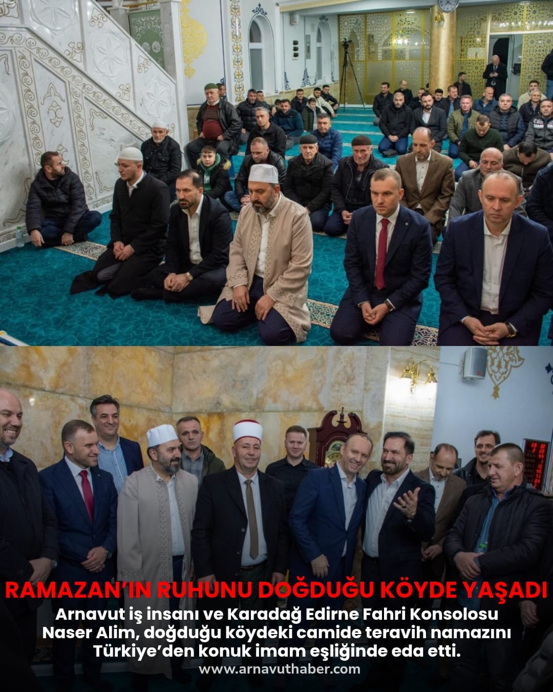 Karadağ Edirne Fahri Konsolosu Naser Alim, Doğduğu Köyü Ziyaret Etti