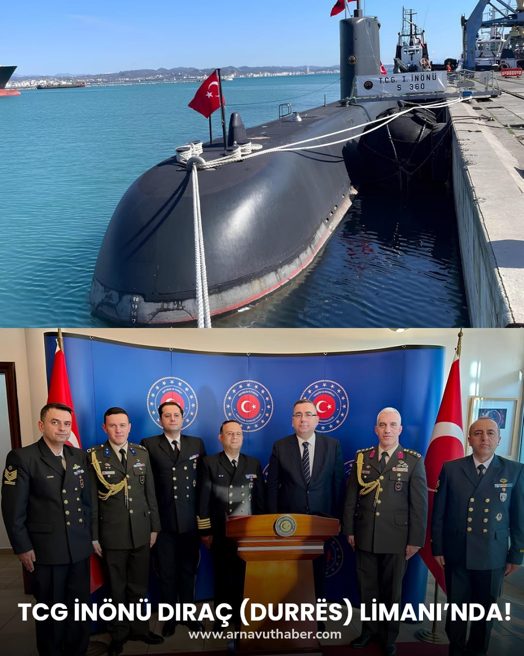 TCG İNÖNÜ, Arnavutluk’un Durrës Limanı’nı Ziyaret Ediyor!