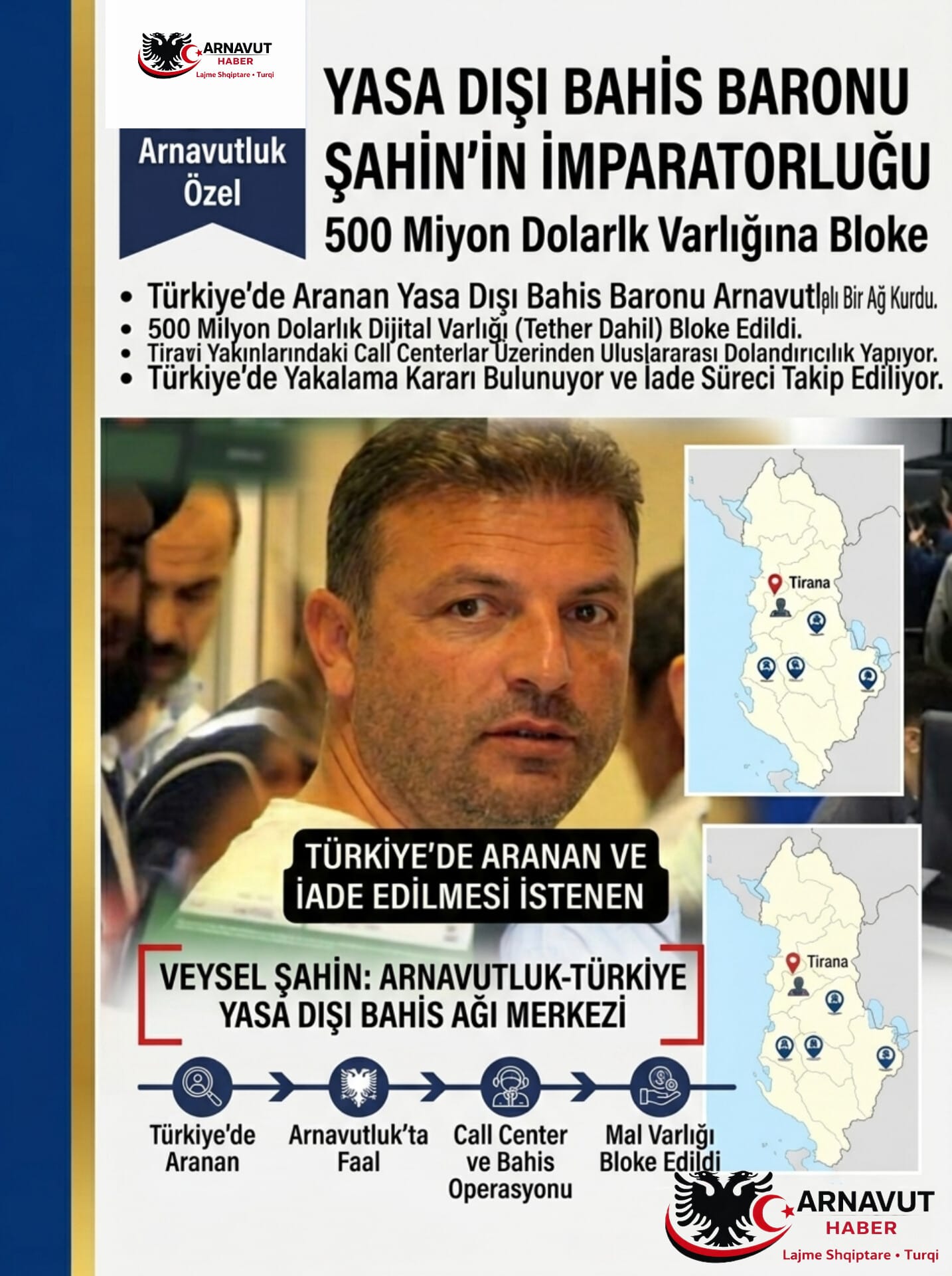Yasa dışı bahis baronu Veysel Şahin’in 500 milyon dolarlık varlığına bloke iddiası:
