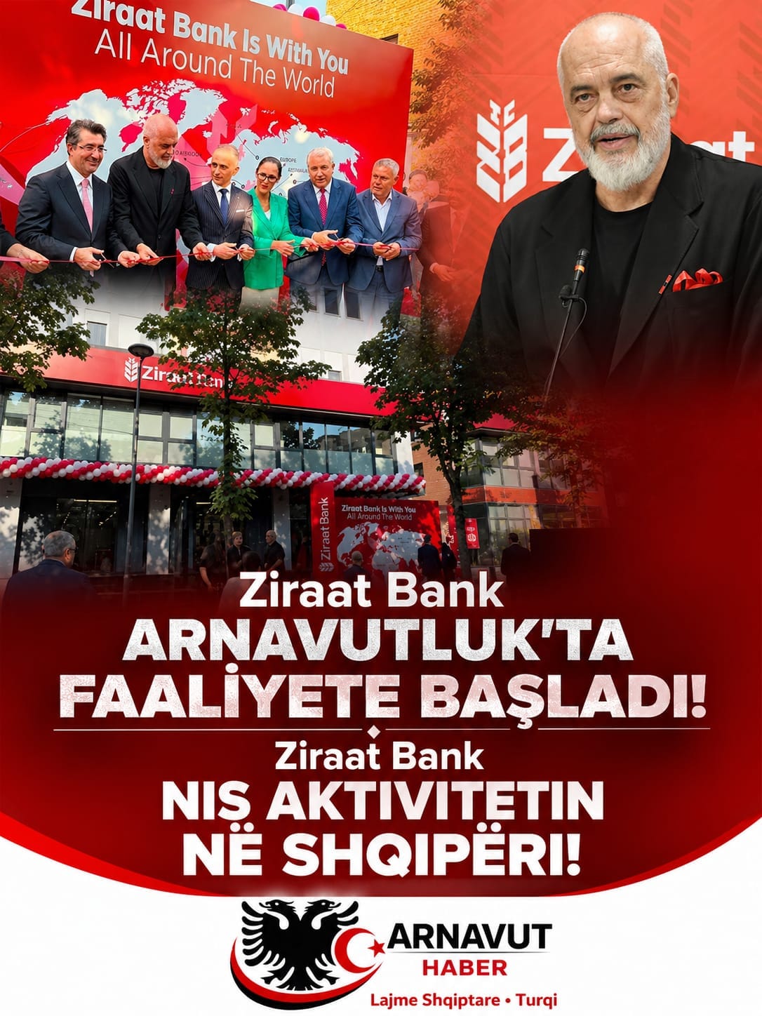Ziraat Bank Arnavutluk’ta Faaliyete Başladı!