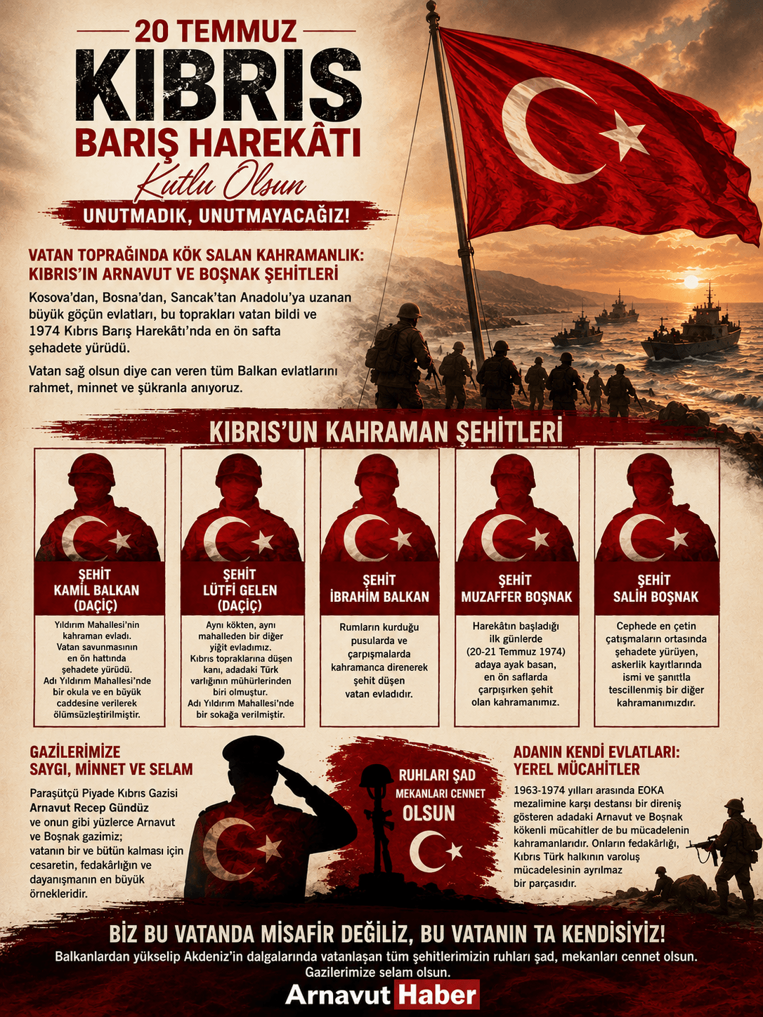 20 Temmuz Kıbrıs Barış Harekatı, Vatan Toprağında Kök Salan Kahramanlık!