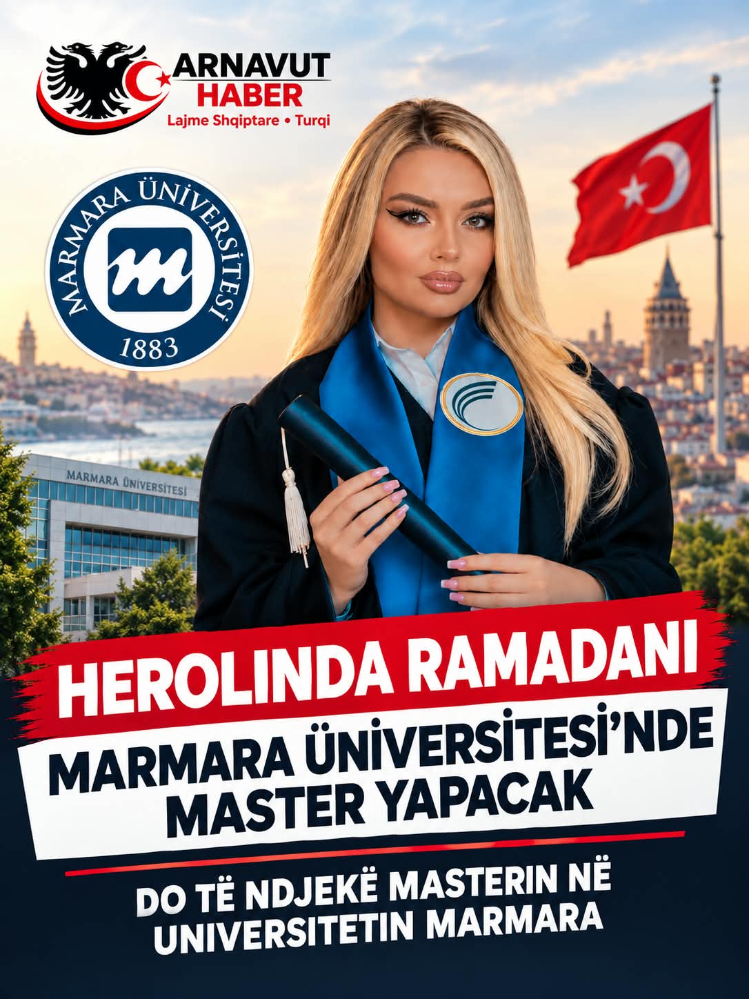 HEROLINDA RAMADANI, TÜRKİYE BURSLARI 2026 KAPSAMINDA MARMARA ÜNİVERSİTESİ’NE KABUL EDİLDİ