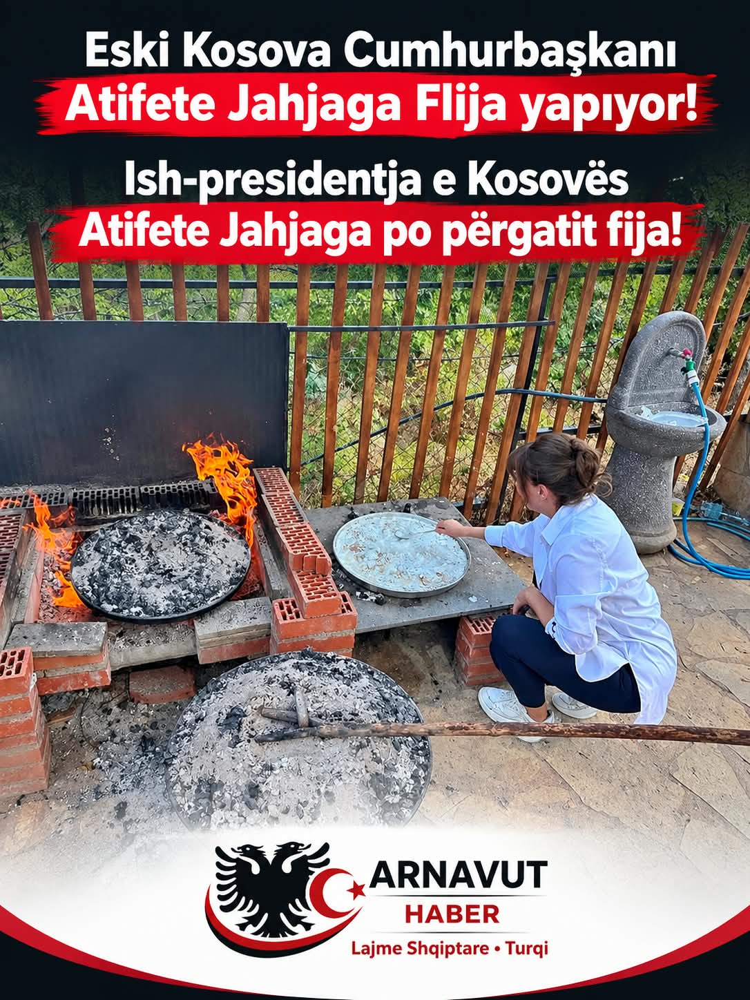 ESKİ KOSOVA CUMHURBAŞKANI ATİFETE JAHJAGA FLİJA YAPIYOR!