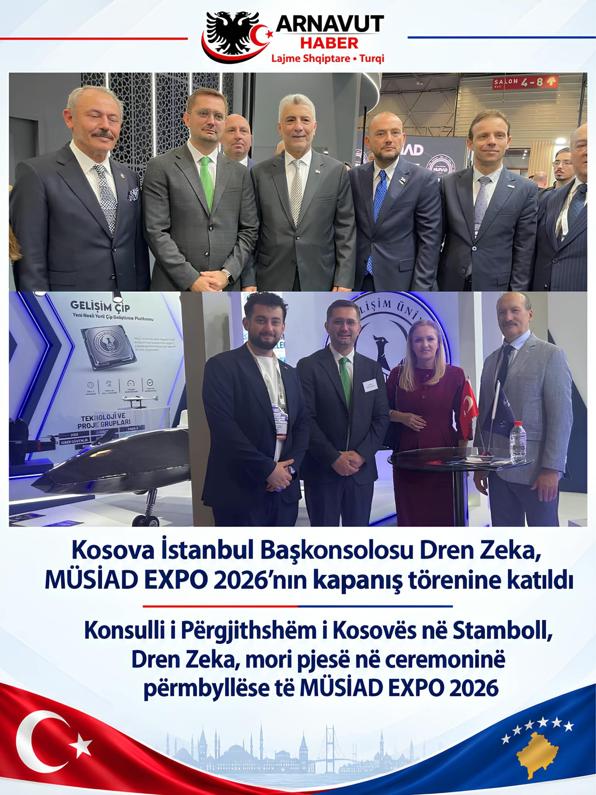 Kosova’nın İstanbul Başkonsolosu Dren Zeka, MÜSİAD EXPO 2026’nın kapanış törenine katıldı