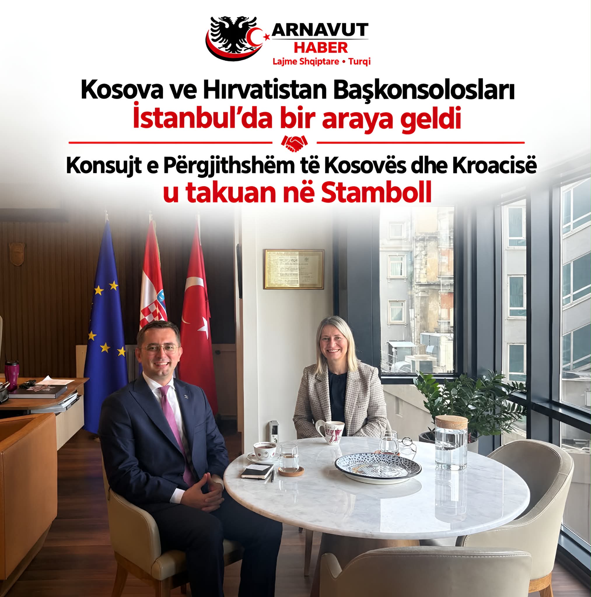 Kosova ve Hırvatistan başkonsolosları İstanbul’da bir araya geldi